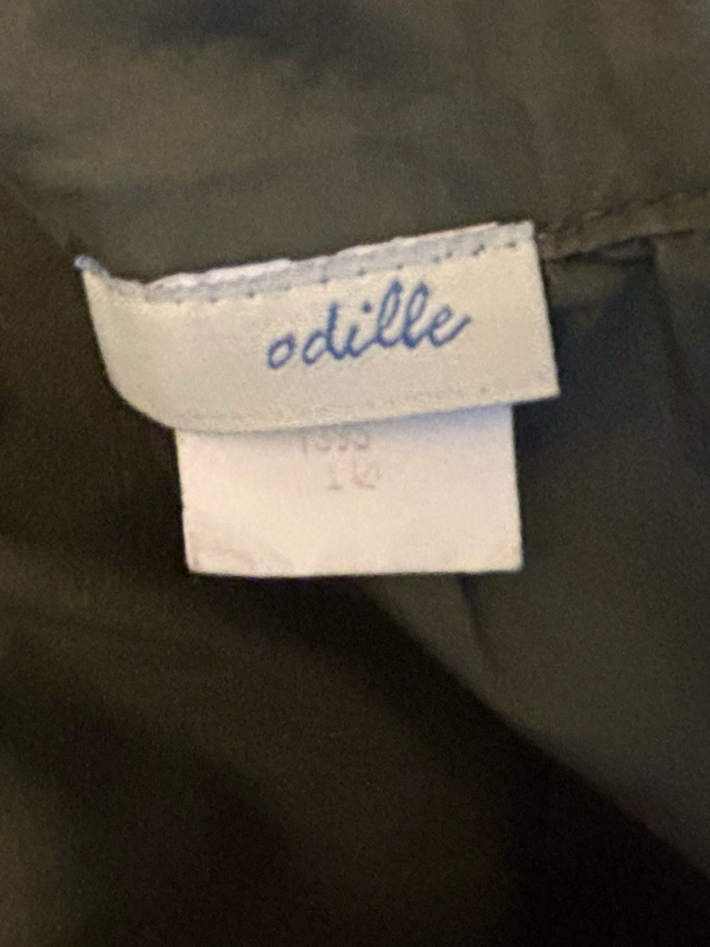 ODILLE for Anthropologie COTTON A LINE  dress OLIVE khaki SLEEVELESS size 10 - Picture 6 of 7